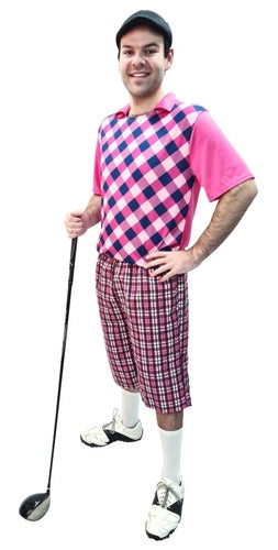 GOLF PRO COSTUME PINK ADULT