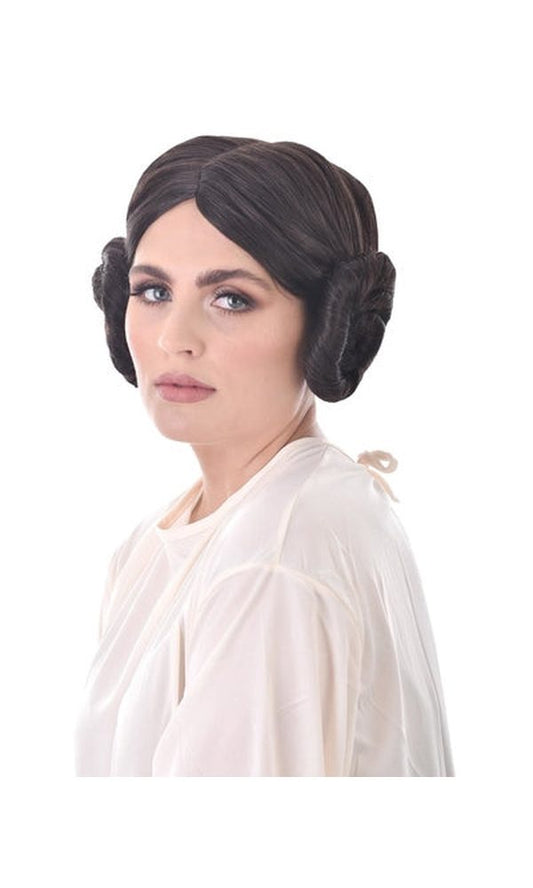 Galactic Princess Wig – Iconic Brown Bun Wig Inspired by Princess Leia