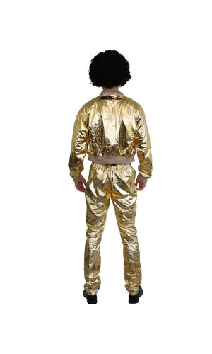 Gold Disco Singer Costume For Adults