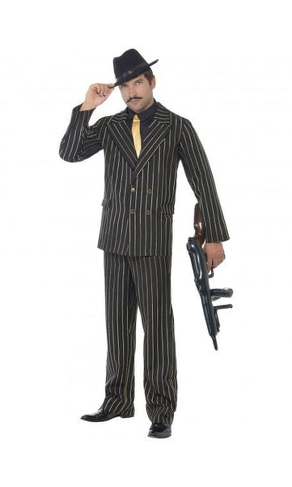 Gold Pinstripe Gangster Costume