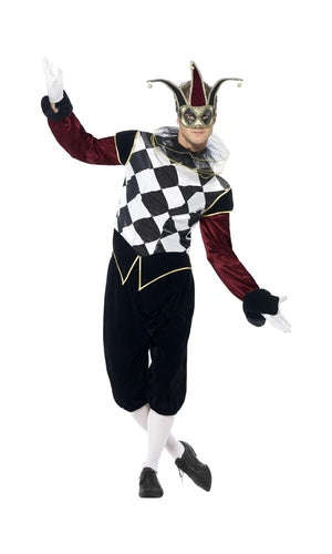 Gothic Venetian Harlequin Costume For Adults