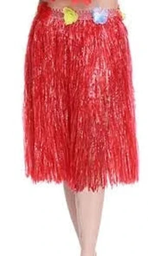 Hawaiian Hula Skirt 60cms Red