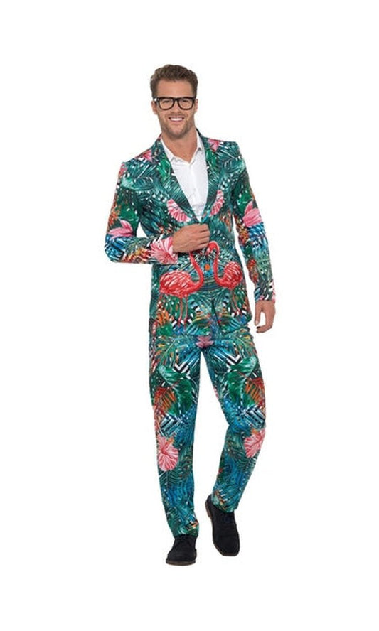 Hawaiian Tropical Flamingo Suit For Adults