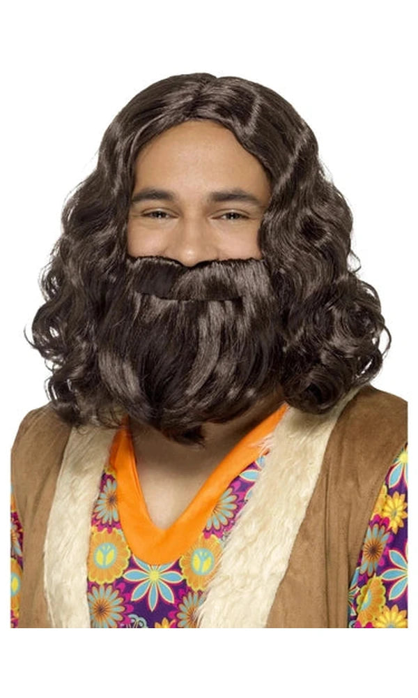 Hippie/Jesus Wig & Beard Set
