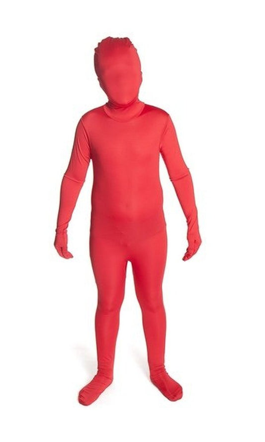 Invisible Man Spandex Costume Red 155cms