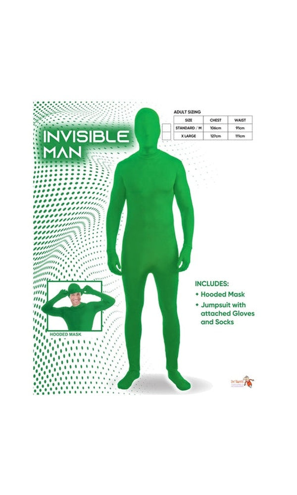 Invisible Skin Suit Green Adult X Large