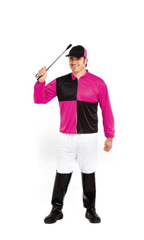 Jockey Costume Black & Pink Mens