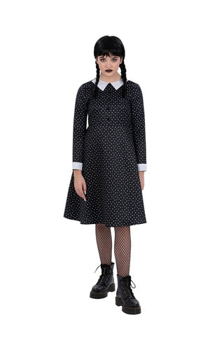 Kids Gothic School Girl Costume Wednesday