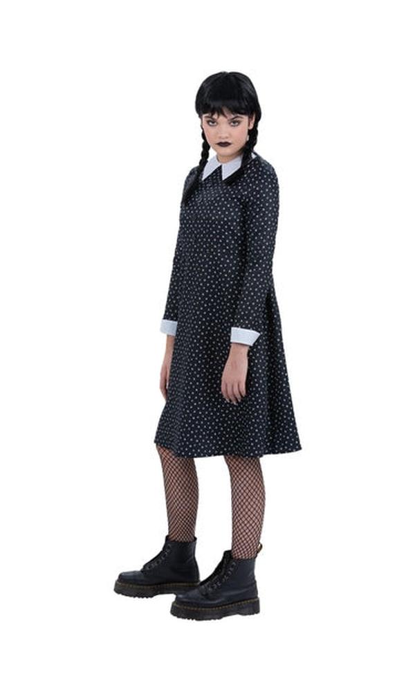 Kids Gothic School Girl Costume Wednesday