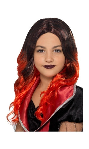 Kids Witch Wig, Black & Red