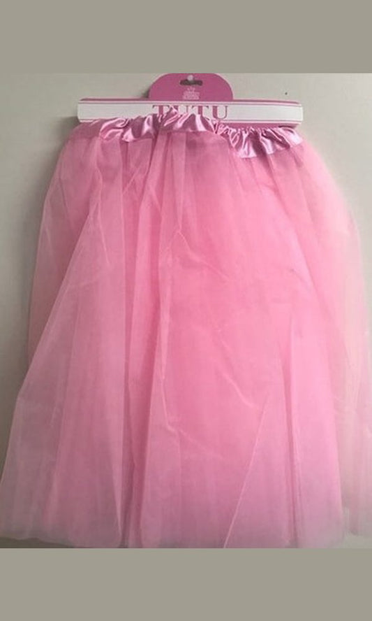 LONG ADULT TUTU 3 LAYERS 60CM, Pink