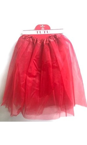 LONG ADULT TUTU 3 LAYERS 60CM, RED