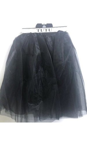 LONG ADULT TUTU 3LAYERS 60CM, BLACK