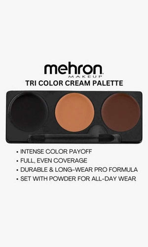 Mehron Tri-Colour Make-up Palette - Werewolf - Carded