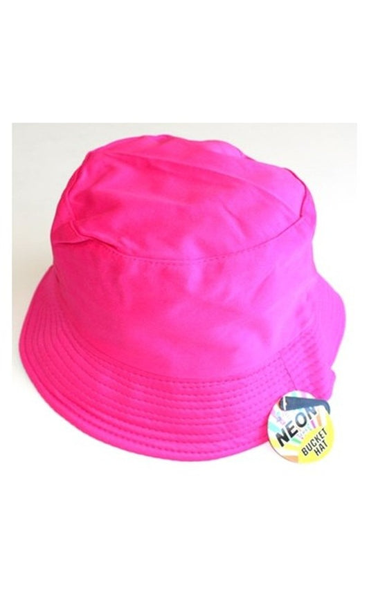 NEON BUCKET HAT PINK
