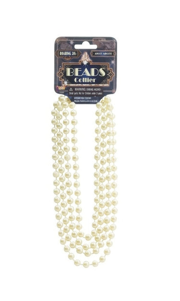 Necklace Pearl Beads Long Off White