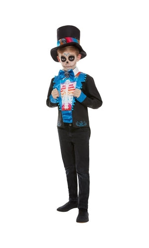 Neon Day of The Dead Boy Costume For Kids