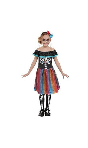 Neon Day of The Dead Girl Costume