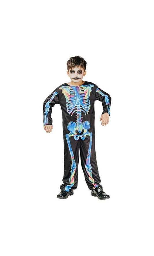 Neon Skeleton Costume Boy