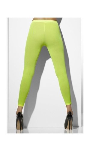 Opaque Footless Tights, Neon Green