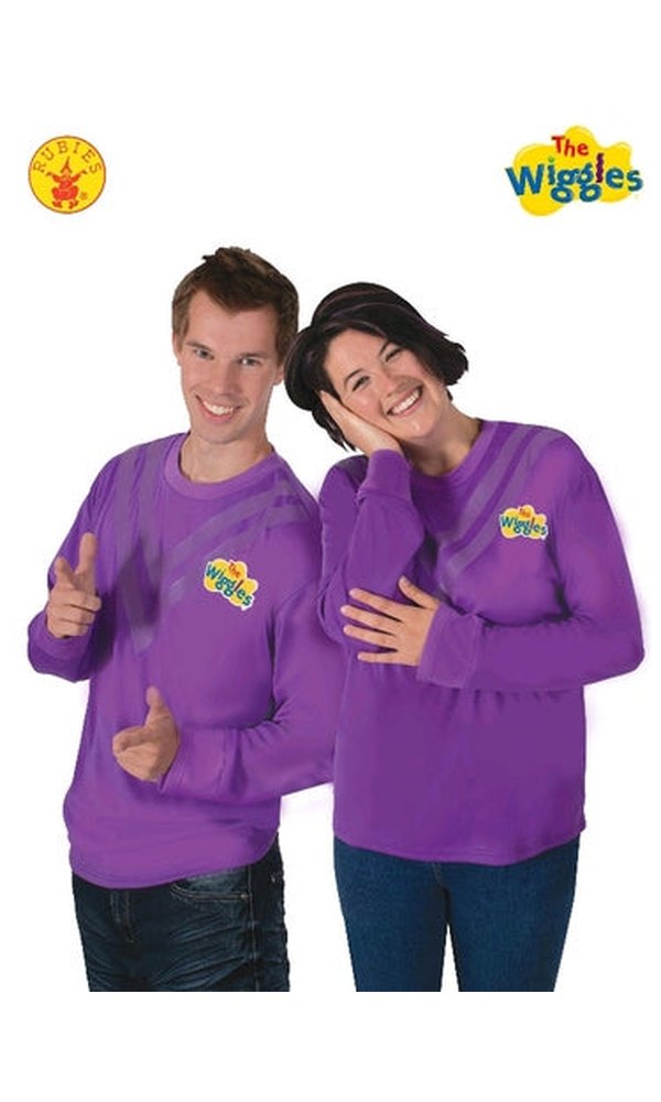 PURPLE WIGGLE COSTUME TOP, ADULT UNISEX