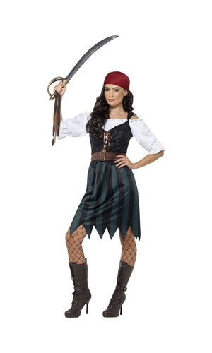 Pirate Deckhand Costume, with Skirt Small