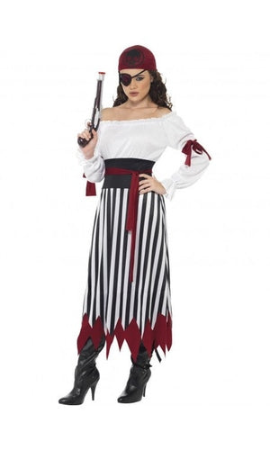 Pirate Lady Costume Brown Medium