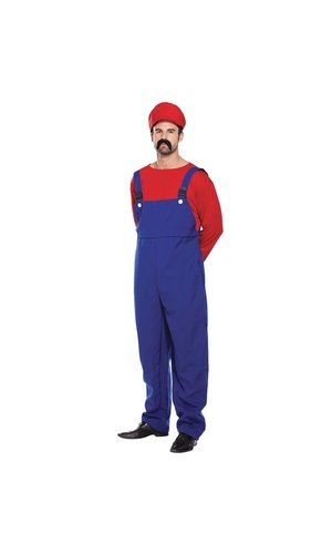 Plumber Costume Mens Mario