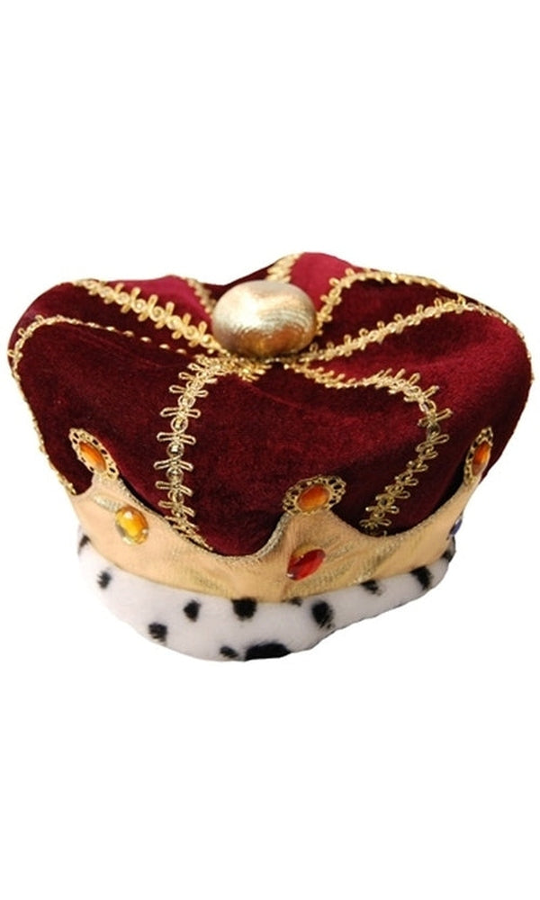 Plush Red Royal Crown Hat