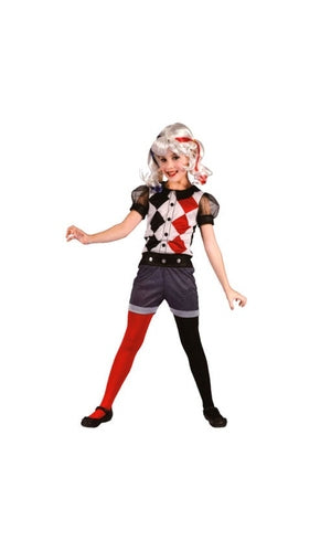 Pretty Clown Costume Child Harley quinn