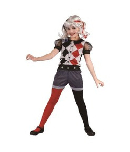 Pretty Clown Costume Child Harley quinn