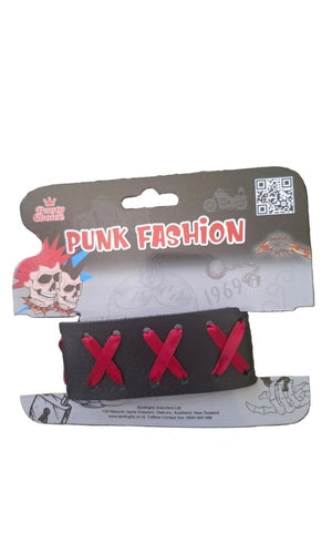 Punk Bracelet Red Cross Design - Unisex