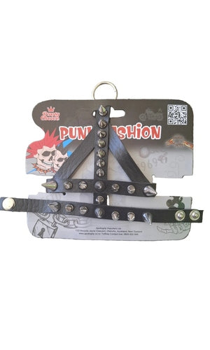 Punk Double Layered Riveted Bracelet