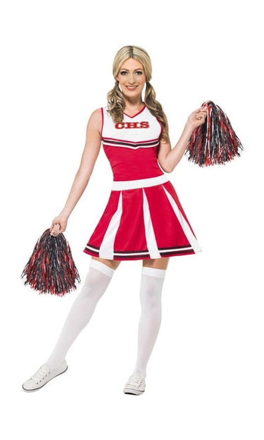 Red Cheerleader Costume For Adults