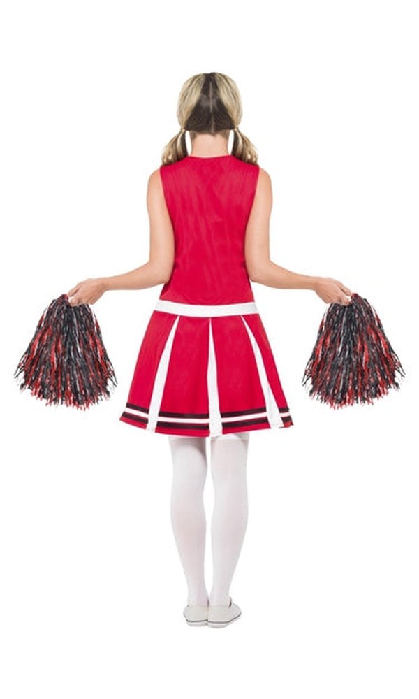 Red Cheerleader Costume For Adults