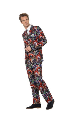 STAND OUT SUIT EVIL CLOWN FOR ADULTS