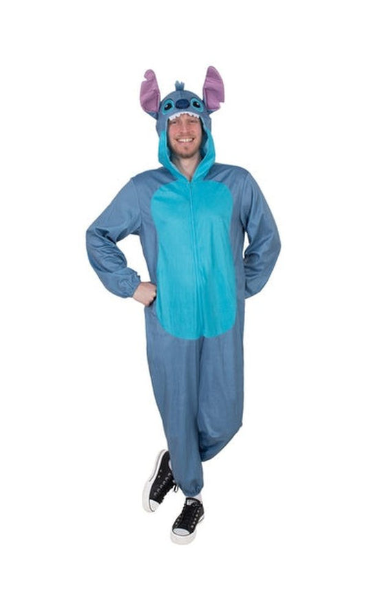 STITCH LILO & STITCH HOODED ONESIE COSTUME, ADULT