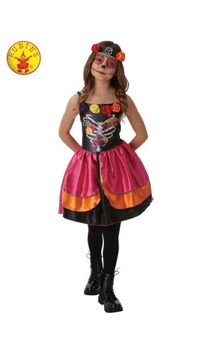 SUGAR SKULL DAY OF THE DEAD COSTUME, CHILD