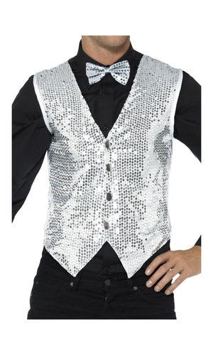 Sequin Waistcoat Silver