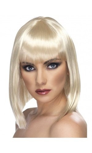 Short Blonde Blunt Glam Wig