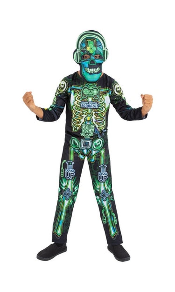 Skeleton Gamer Costume, Glow in the Dark