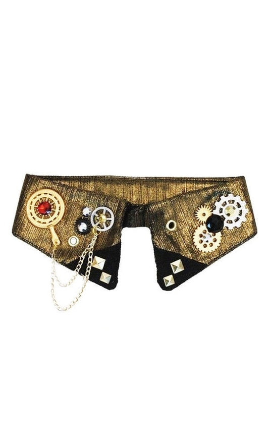 Steampunk Collar - Bronze w/Gears