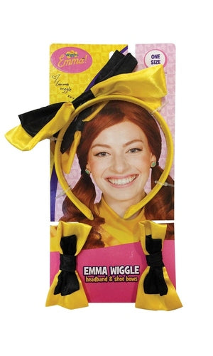 THE WIGGLES YELLOW HEADBAND & SHOE BOWS – CHILD