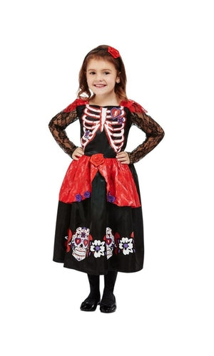 Toddler Day of the Dead Costume, Black