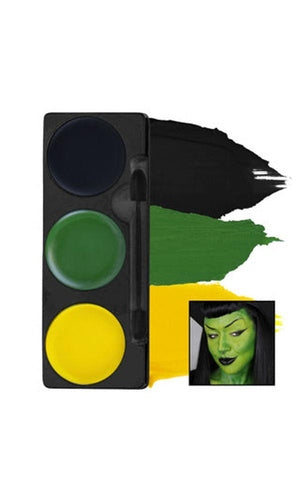 Tri-Colour Make-up Palette - Ghoul/Witch - Carded