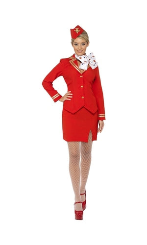 Trolley Dolly Flight Attendant Costume For Adults