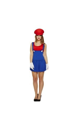 WORKWOMAN RED COSTUME MARIO