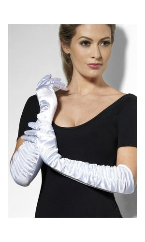 White Long Temptress Gloves