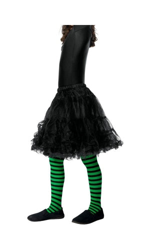 Wicked Witch Tights, Child, Green & Black