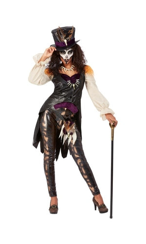 Womens Deluxe Voodoo Witch Doctor Costume, Black